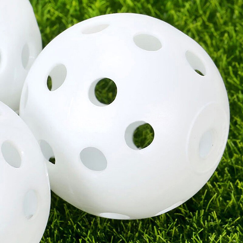 41mm white plastic golf ball golf hole ball indoor ball toy ball perforated ball practice J6X7