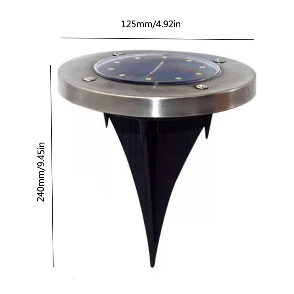 Solar Ground Lights Solar Disk Lights Outdoor Waterproof For Garden Pathway Lawn Driveway Walkway Lawn Light