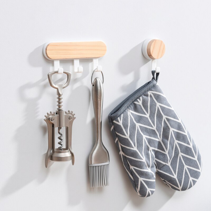 Perchas de madera para colgar en la pared, accesorios de decoración del hogar, de almacenamiento para colgar ropa perchero, llavero