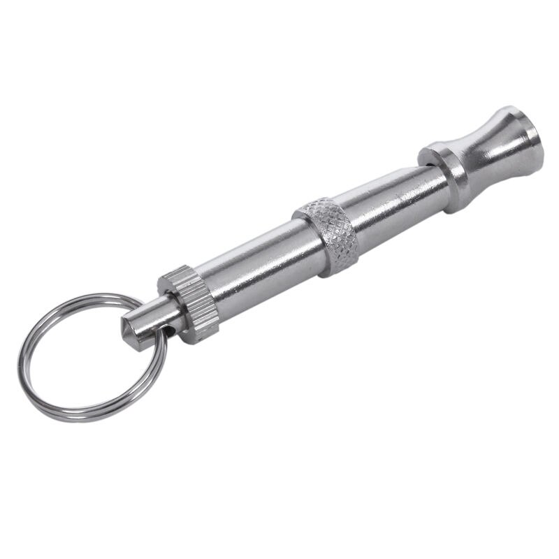 5 silbato ultrasónico para entrenamiento de perros color plata