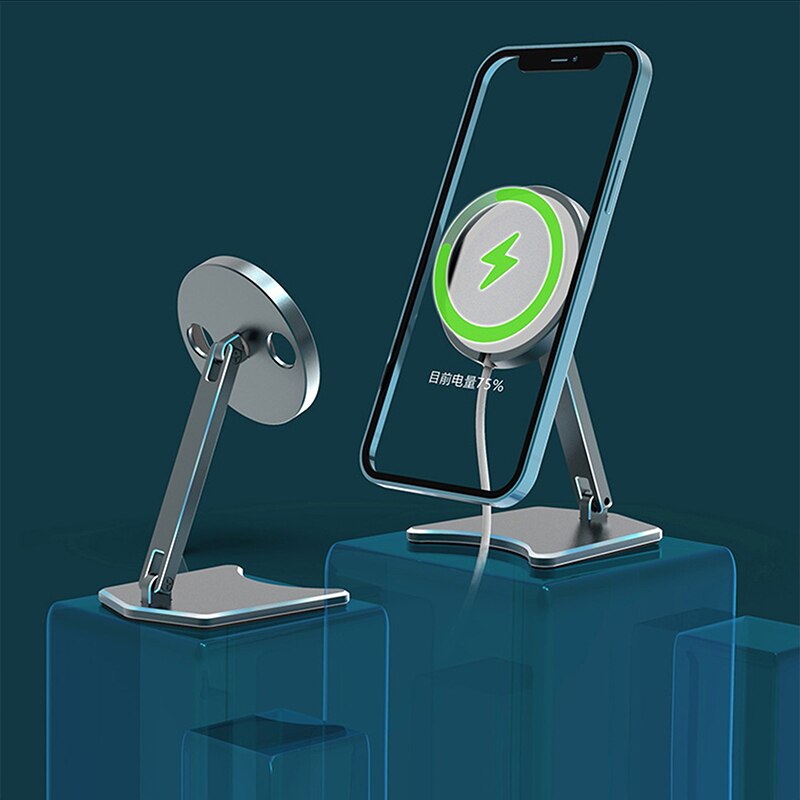 Magnetic Wireless Charger - 15W Fast Charging Stand for Apple iPhone 12 Series - Aluminum Alloy