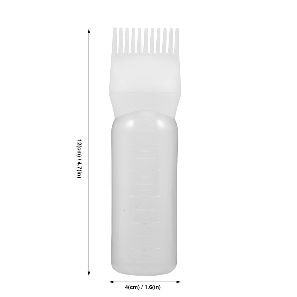 4Pcs Root Comb Applicator Bottles with Graduated Scale Hair Dye Bottles