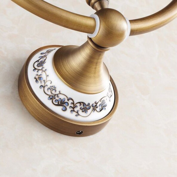 Handdoek Ringen Wall Mounted Handdoek Houder Handdoek Ring Massief Messing Constructie Antiek Brons Afwerking Badkamer Accessoires HJ-1808