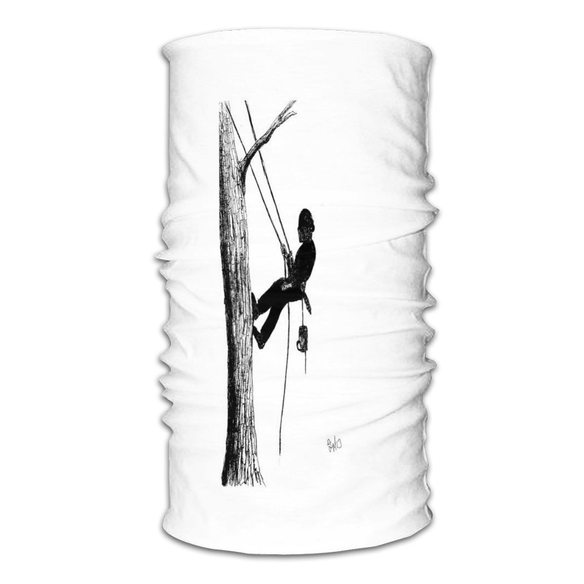 Arborist tree surgeon using chainsaw men's Magic Scarf Neck Face Cover Cycling Headband women Elastic snood scrunchie