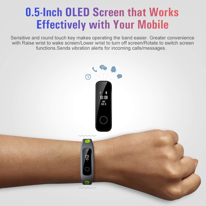 Huawei-pulsera inteligente Honor Band 4, Original, para correr, control del sueño, resistente al agua