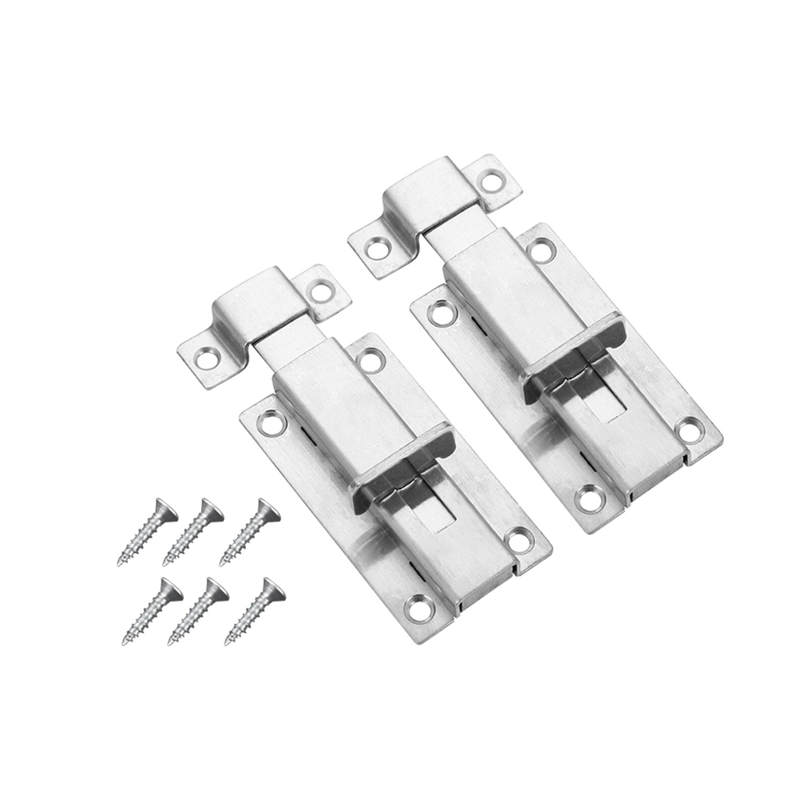 2pcs Door Latch Sliding Bolts Cabinet Window 3inch 4inch Security Heavy Duty Stainless Steel Hardware Easy Install Home Gate