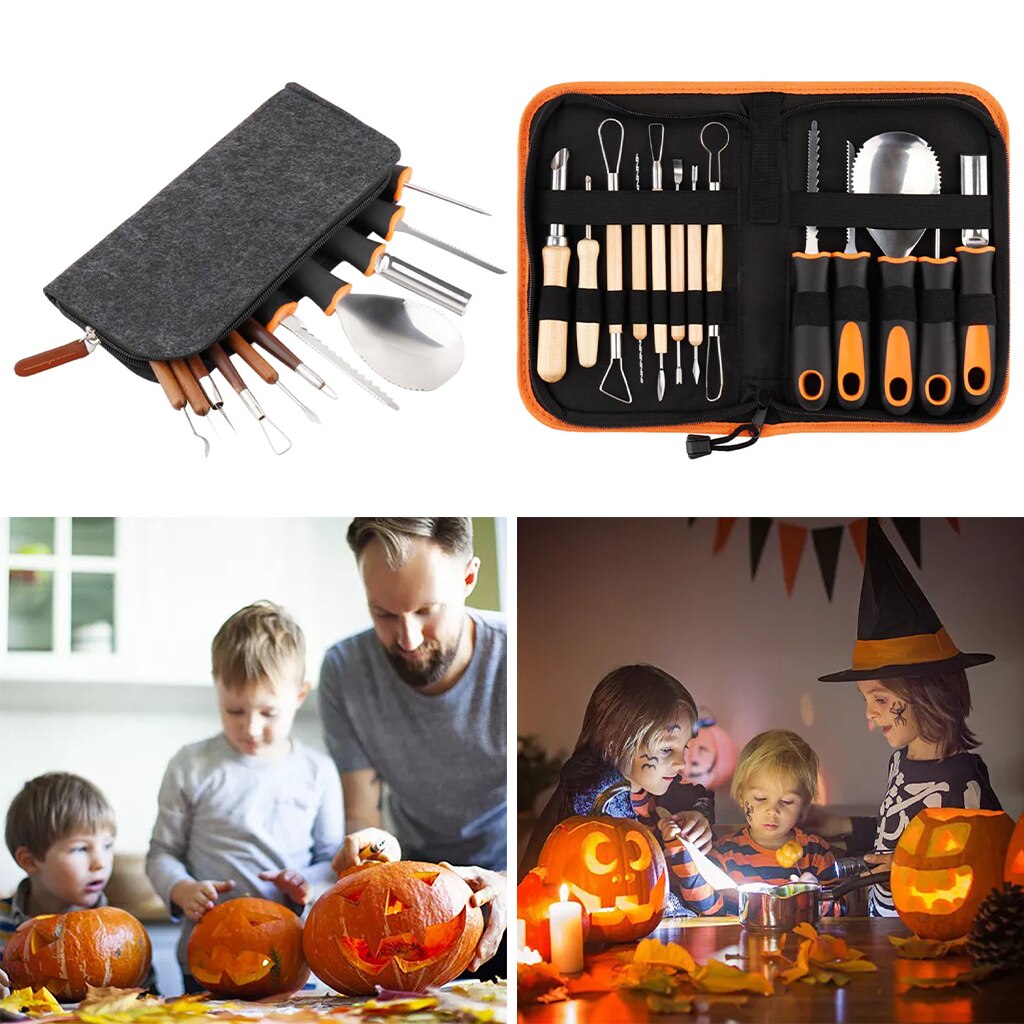 Halloween Pumpkin Carving Tool Stainless Steel Carve Art Knives Set Accessories Halloween Decoration