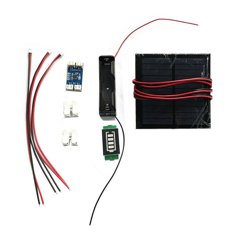 Panel Solar de 5V, 5,5 V, 160mA, 250mA, 500mA, 1W, 1,6 W, 2,5 W, con controladores de carga de batería de litio Solar de 5V 1A, Kit de pantalla Diy