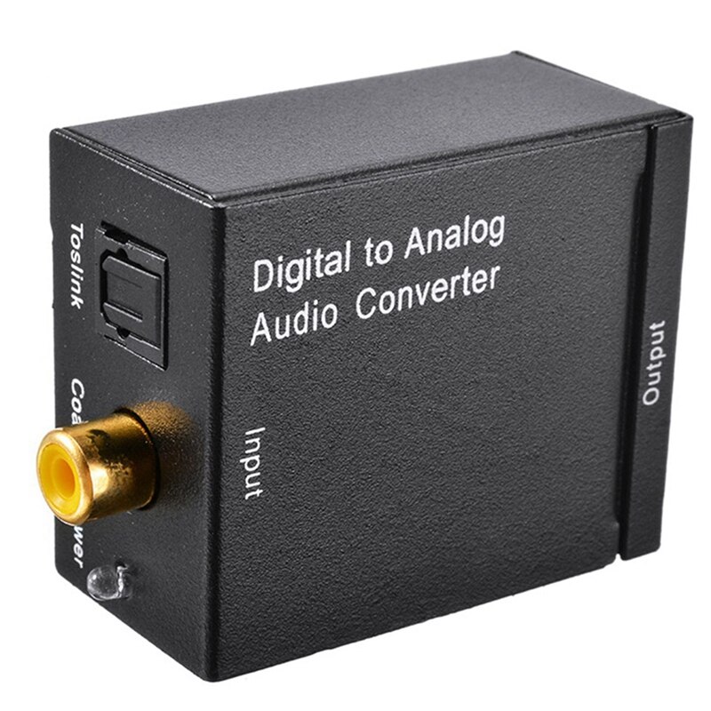 -5X Green Light Illuminated DPDT ON/ON Boat Rocker Switch &amp; 1Set Digital To Analog Audio Converter Optical Fiber