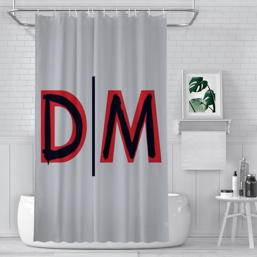 Depeche-mode dusjforheng landskap badeforheng med kroker til badet vanntett landskap: 150*180cm / Lys lilla