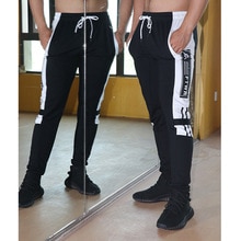 Broek heren fitness sportbroek losse snel drogende afslank trainingsbroek heren jogger bedrukt stretch joggingbroek