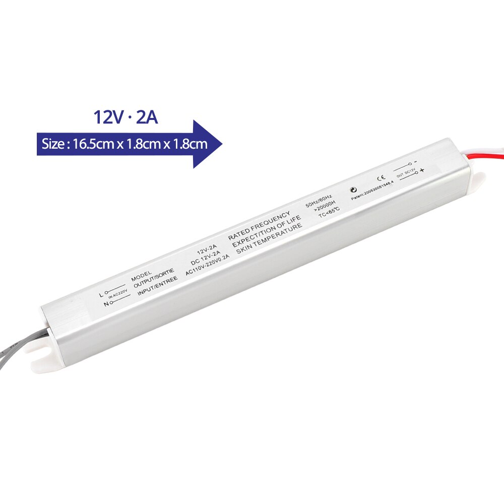 Transformador de iluminación ultrafino DC12V, minicontrolador LED 1.5A 2A 3A 4A 5A 220V a 12V para Panel de luz, caja de luz publicitaria delgada
