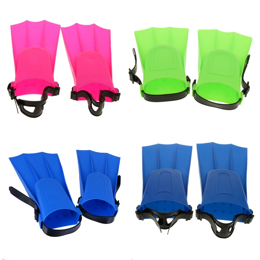 4 Colors Rubber Swimming Fins Adults Kid Adjustable Flippers Fins Swimming Diving Learning Tools S/M/L/XL for Swimming Equipment
