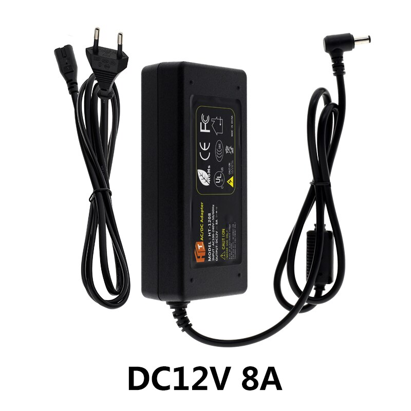 Led Power Adapter AC110V 220V Naar DC12V 24V Verlichting Transformator 1A 2A 3A 5A 6A 8A 10A Met eu/Us Plug Voor Led Strip: 12V 8A / EU Plug