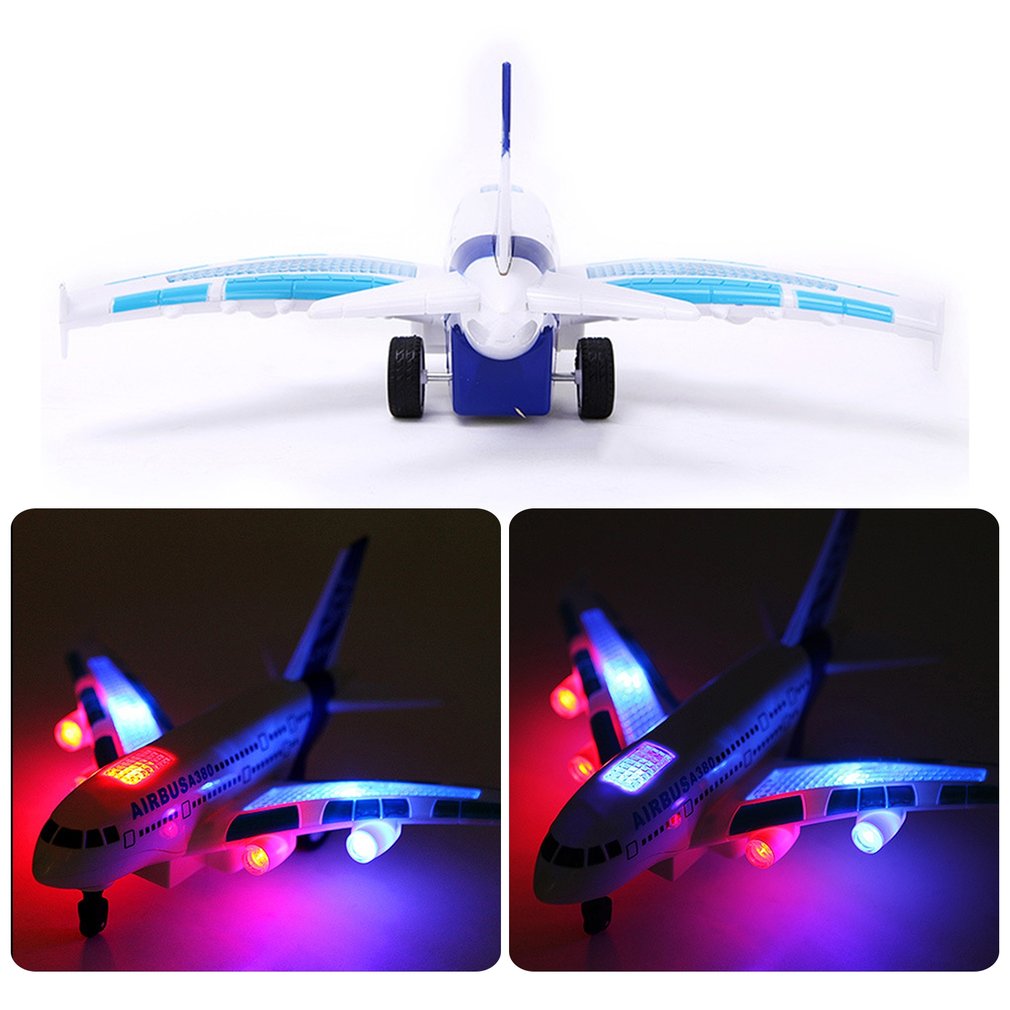 A380 fjernbetjeningsfly drenge airbus legetøj flymodel farverige lys musik elektrisk fly tidligt uddannelsesmæssigt legetøj
