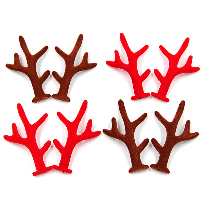 10Pcs/5Pairs Simulatie Gewei Diy Handgemaakte Leuke Hoofdtooi Accessoires Materiaal Christmas Party Decor Foto Props