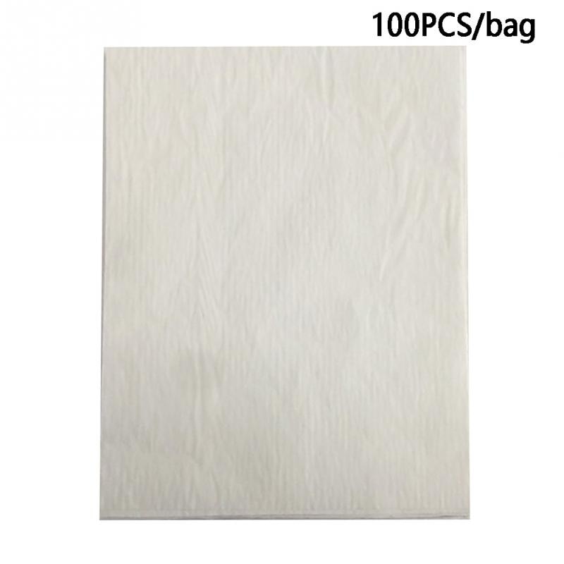 100pcs Colorful A4 Copy Carbon Papers Home Office Painting Tracing Paper One Side Fabric Drawing Transfer 21×29.7CM: white