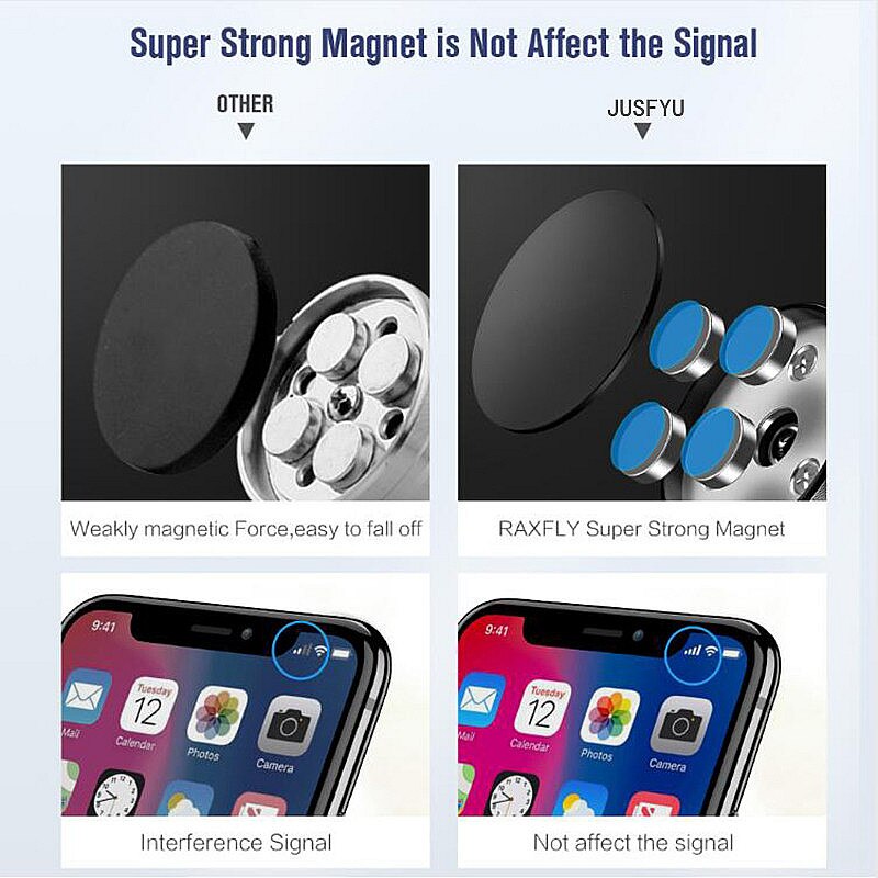 Iksnail magneettinen autopuhelimen pidike samsung galaxy note 9 8 tuuletusaukkoon kiinnitettävä magneetti puhelinteline iphone xs max gps telineille