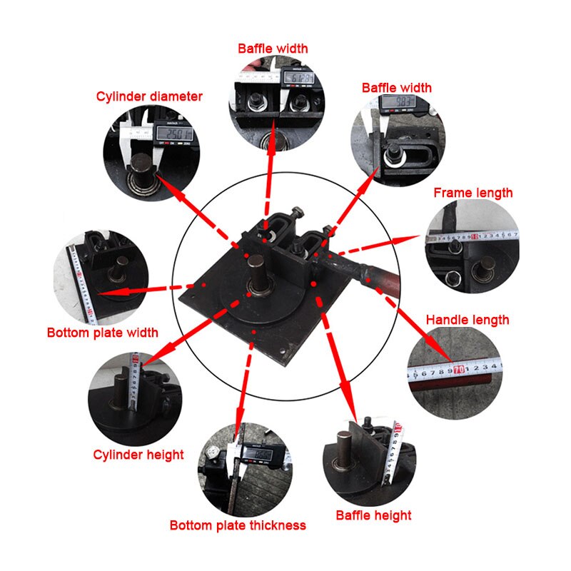 20MM Bending Rebar Construction Site Rebar Stirrup Wrench Bending Moving Rebar Bender Arc Manual Thickening Manual