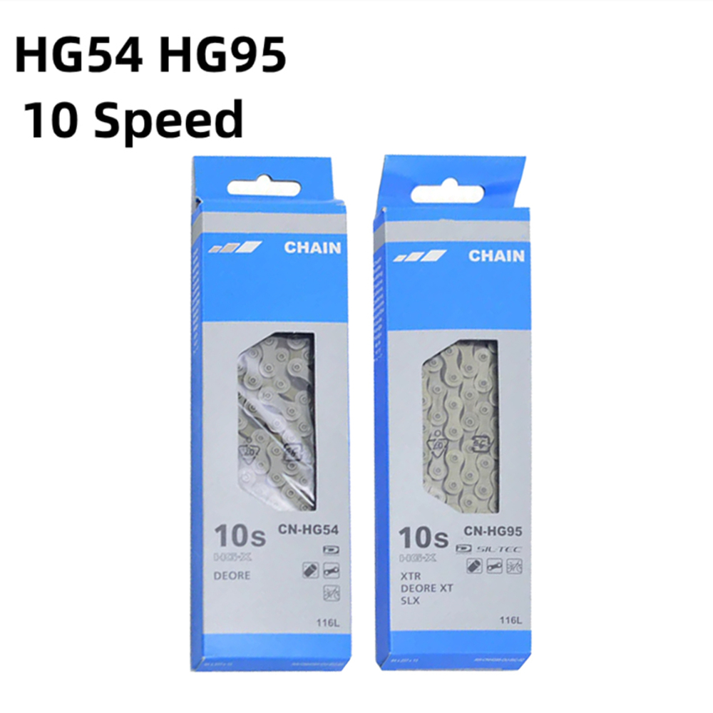 Ultra-light Bike Bicycle Chain HG54 HG95 10 Speed Bicycle Chain 116 Links Mountain Road Bicycle MTB Chain Replacement Parts