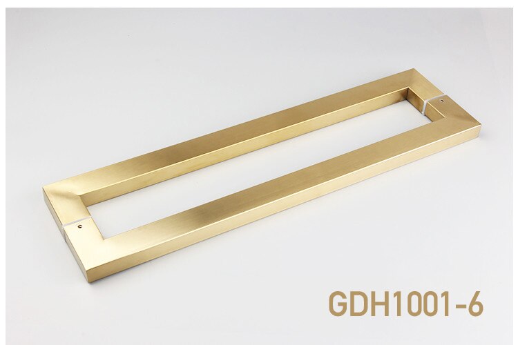 Brugerdefineret glasdør firkantet håndtag lys rosa guld træ skabshåndtag i rustfrit stål stort håndtag 600mm: Gdh 1001-6