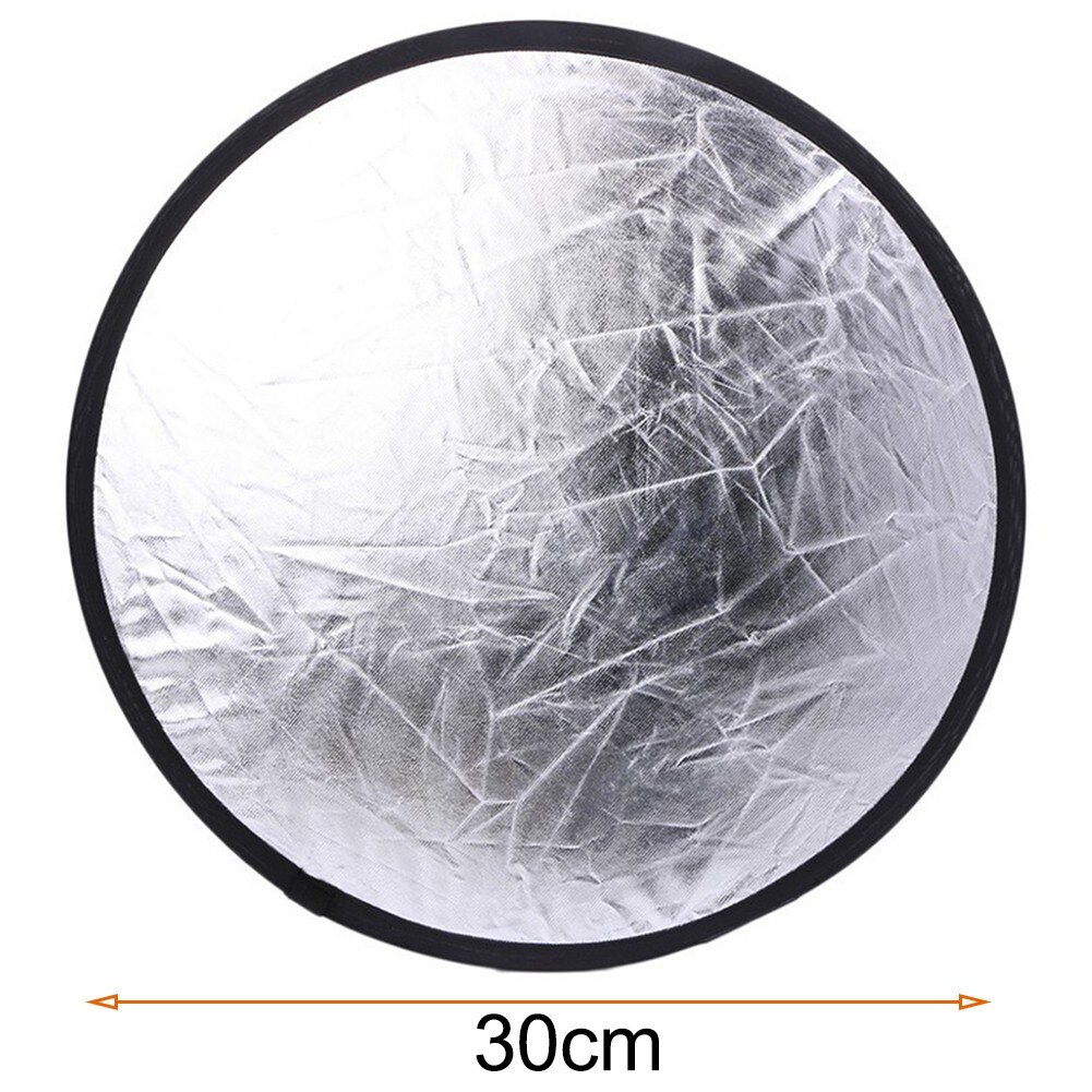 30cm Reflector 2 In 1 Portable Disc Light Reflector Round Shape Collapsible Light Diffuser Photography Studio Disc Diffuers