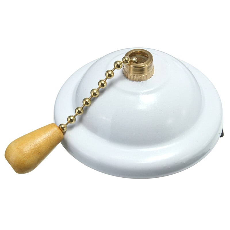 1pcs Universele Plafond Hanger Fan Wandlamp Pull-keten Schakelaar Socket Lamphouder 3A AC125-250V Ondersteuning: White