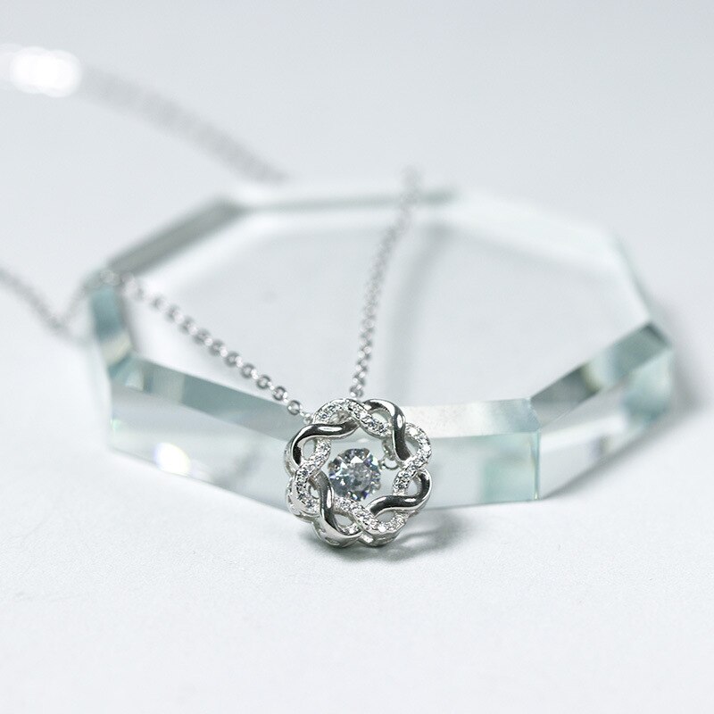 925 Zilveren Ster Smart Ketting Vrouw Holle Out Met Zirkonium Steen Ketting Verklaring Kettingen