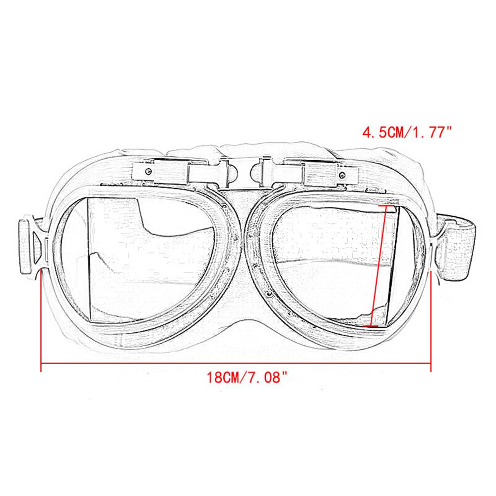Retro Pilot Goggles Motor Beschermende Uitrusting Bril Oogbescherming Voor Motorcycle Cruiser Cafe Scooter Motoraccessoires