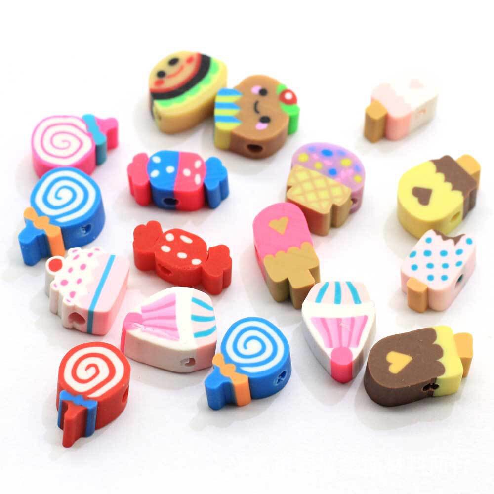 Elecrelive 100g Polymer Clay Slices - Mixed Flat Clay Beads For Resin & Crafts