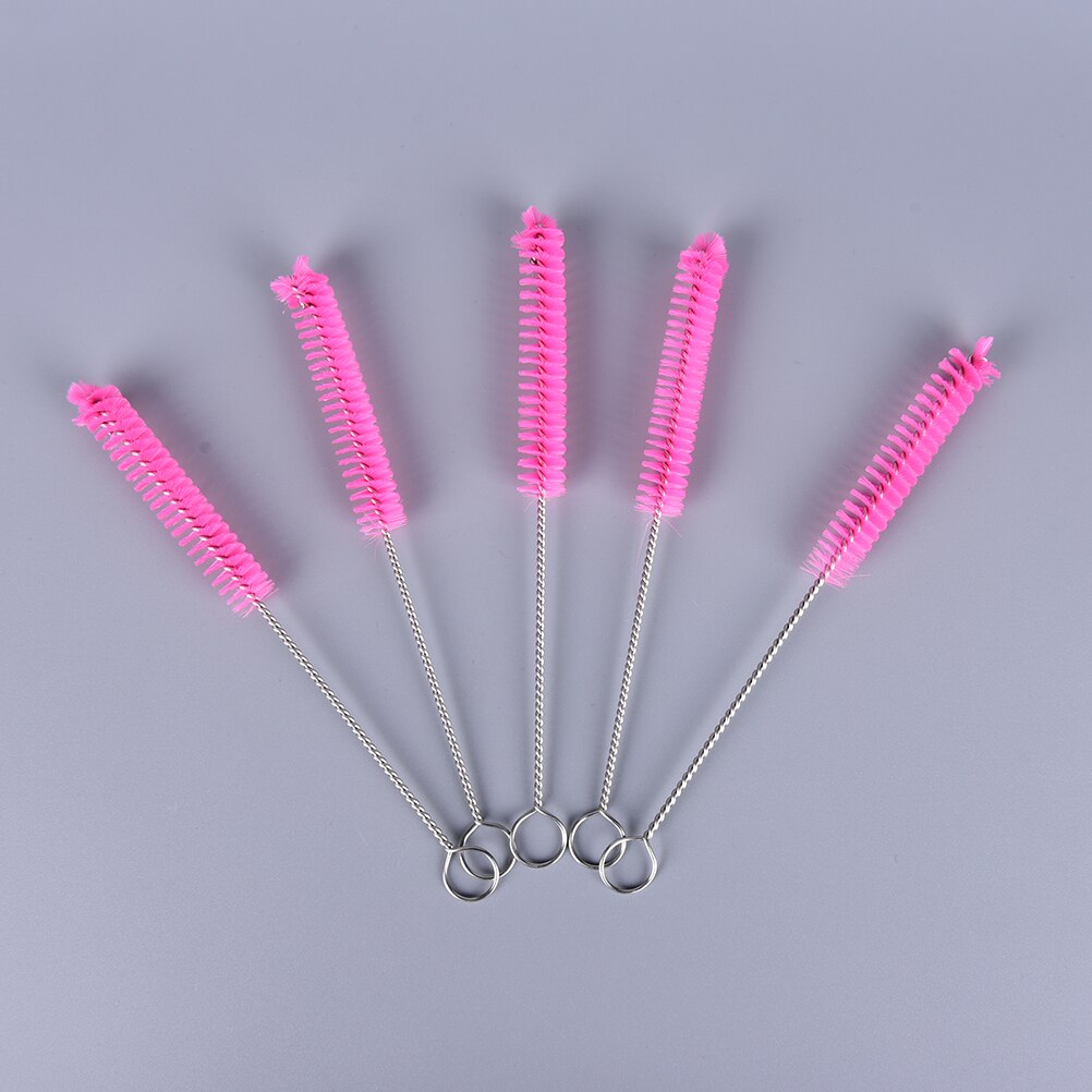 5 Stks/set 140Mm Lange Lab Chemie Reageerbuis Fles Reiniging Borstels Cleaner Laboratory Supplies Drinken Stro Schoon Borstels: rose red color