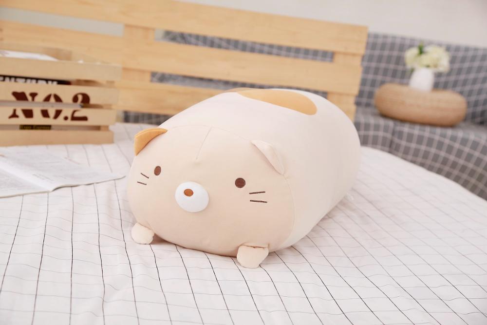 28Cm Zachte Cartoon Dier Hoek Creature Kussen Leuke Kat Witte Beer Dinosaurus Knuffel Kinderen: Cat