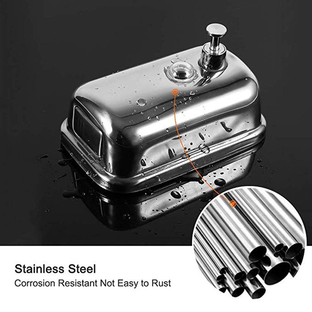 Soap Dispenser 304 Stainless Steel Wall-Mounted Energy-Saving Laundry Liquid Foam Soap Dispenser