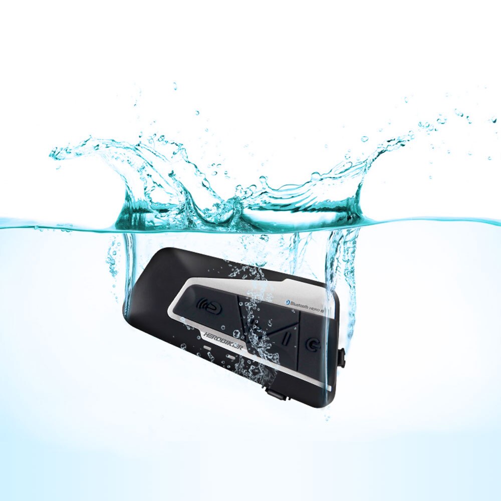 Herobiker 1200M Bt Motorfiets Intercom Draadloze Bluetooth Moto Helm Headset Waterdichte Interphone Met Fm Radio Voor 2 Ritten