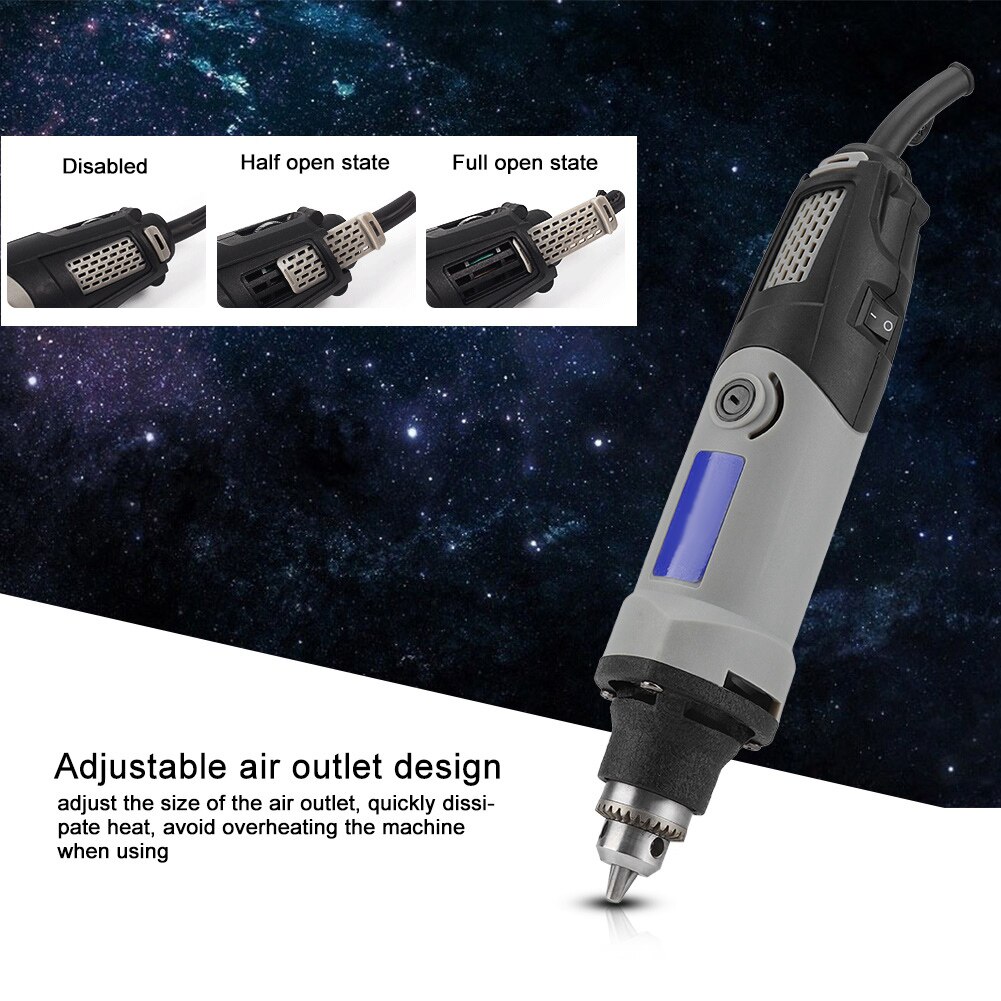400W Mini perceuse électrique vitesse Variable meuleuse perceuse électrique 6 Positions vitesse Variable outil rotatif prise ue