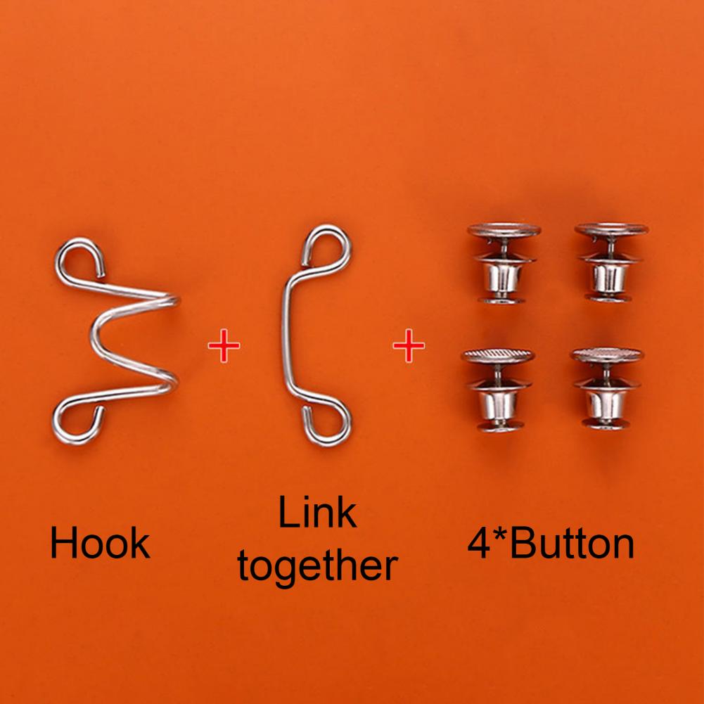 Wear Resistant 1 Set Durable Tight Trousers Snap Button Titanium Steel Pants Snap Fastener for Men