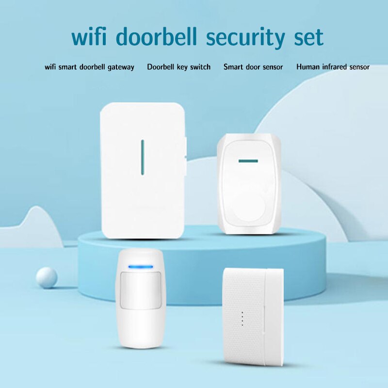 EWelink WiFi Türklingel APP kabellos Kontrolle Clever Tür Glocke Clever Heimat Sicherheit einstellen Mehrere Glockenspiel UNS Standard Clever Tür Glocke