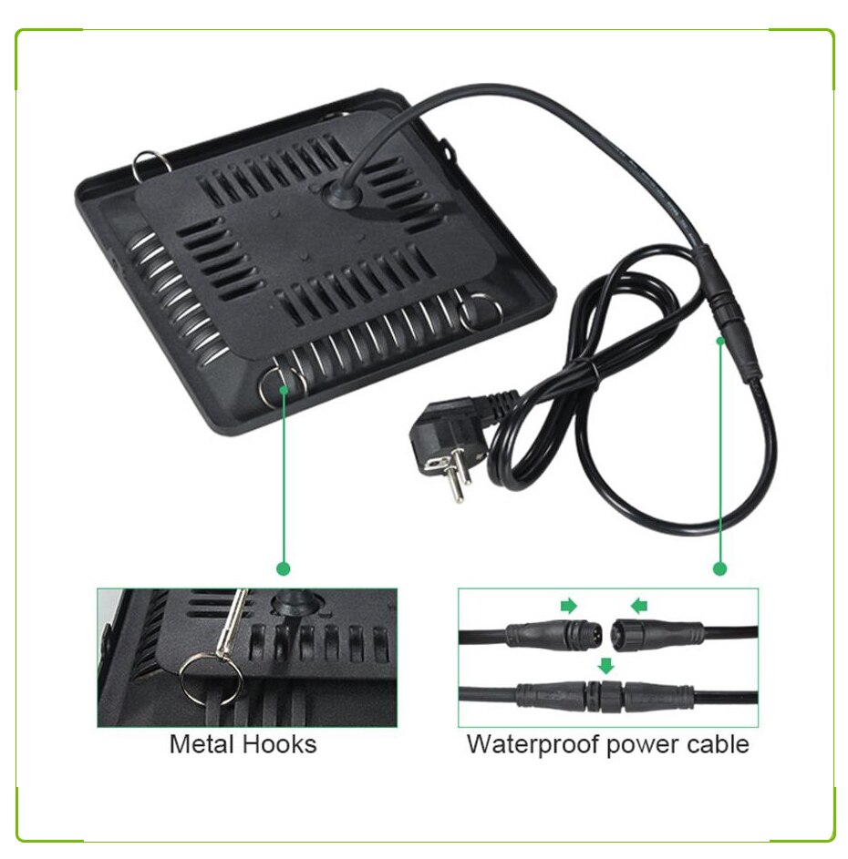 Luz LED de espectro completo COB, 300W, luz de inundación de crecimiento, lámpara resistente al agua Phyto para planta de interior, Growbox hidropónico