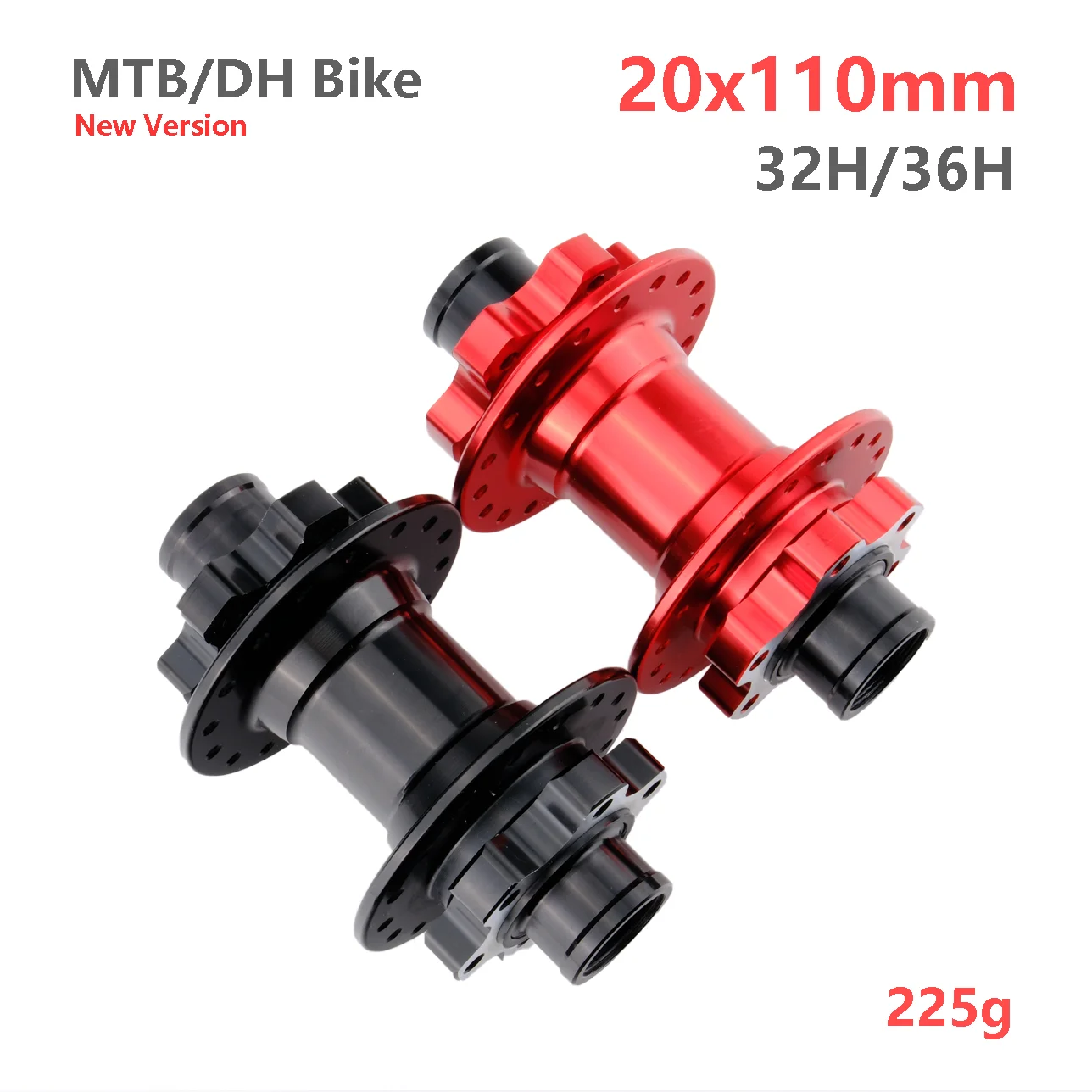 MTB DH Bicycle Double Disc Brake EBike Hub 32H 36H Downhill Mountain Bike Front Hubs 20mm 110mm