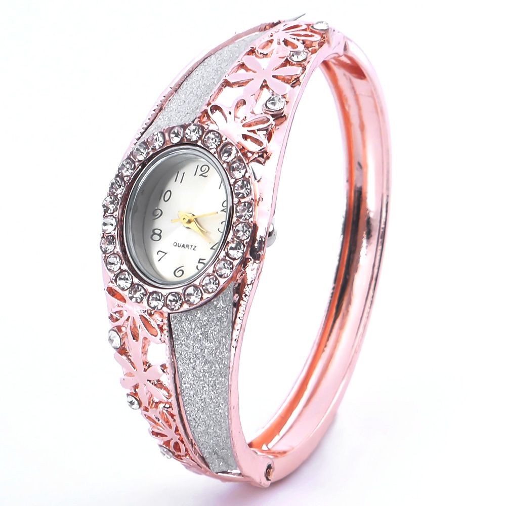 Women's Rhinestone Watches Rose Gold Retro Luxury Stainless Steel Bracelet watches Ladies Quartz Dress WristWatches