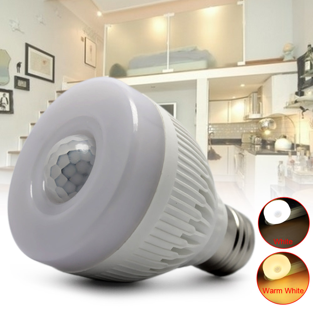 Acryl sensor lamp E27 5W Nacht Lamp PIR Infrarood Motion Sensor Detection LED Lamp Licht Gang Hal Garage Badkamer