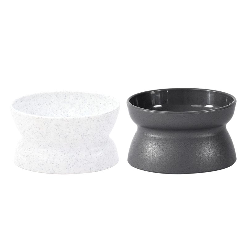 Kitten Stress Free Double Side Use Feeding Dish Raised Cat Food Bowl Collection Pet Feeder Raised Cat Food Bowl