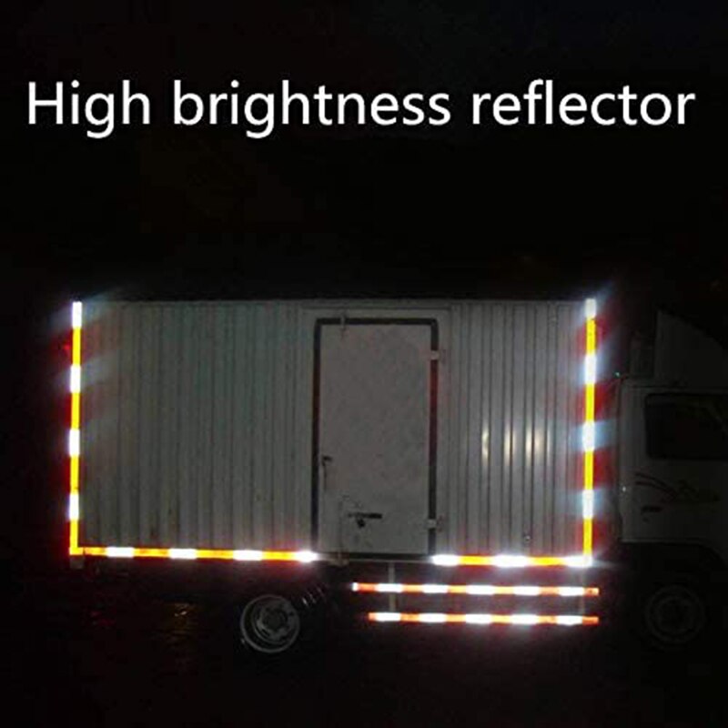 Car Reflective Plate Red White Adhesive Plastic Reflector Stickers Workplace Safety Warning Sign For Truck Motorcycle
