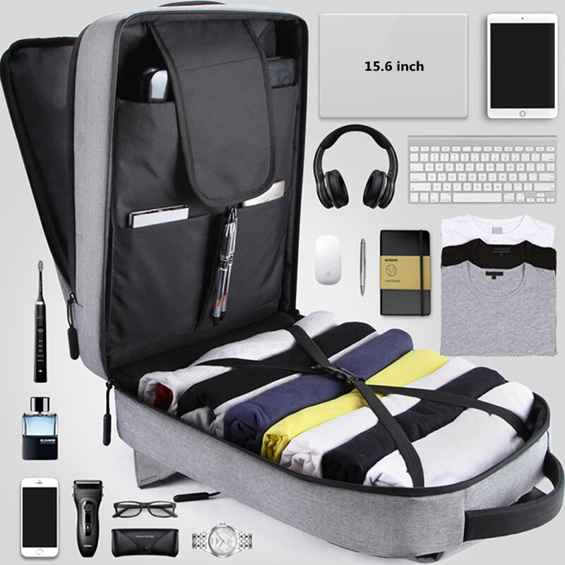 15.6 Inch Laptop Rugzak Mannen Mannelijke Rugzakken Zakelijke Notebook Mochila Waterdichte Back Pack Usb Opladen Tassen Reistas XA615ZC