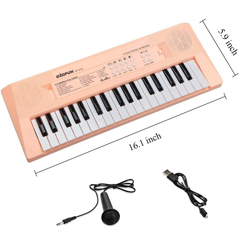 -Bigfun Kids Keyboard Piano, 37 Keys for Musical Instrument Toys