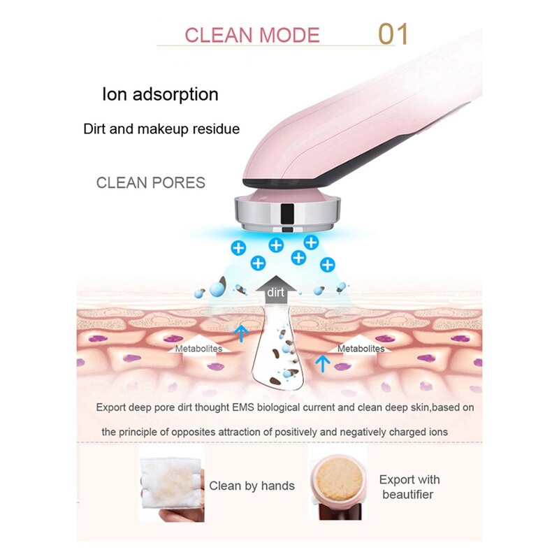 5-in-1 strumento per la cura della pelle del viso terapia elettroporazione ringiovanimento strumento per la cura del viso strumento per la cura degli occhi