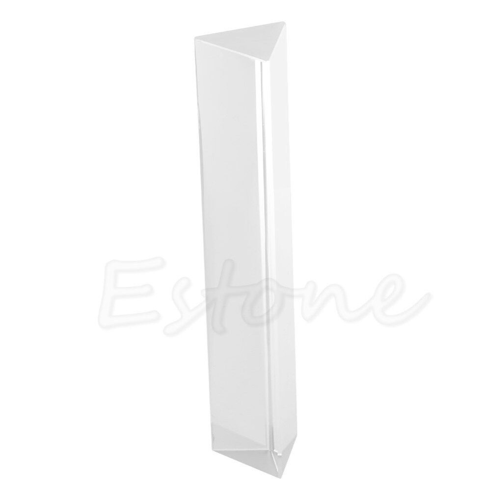 Optical 6" 15cm Glass Triple Triangular Prism Physics Teaching Light Spectrum