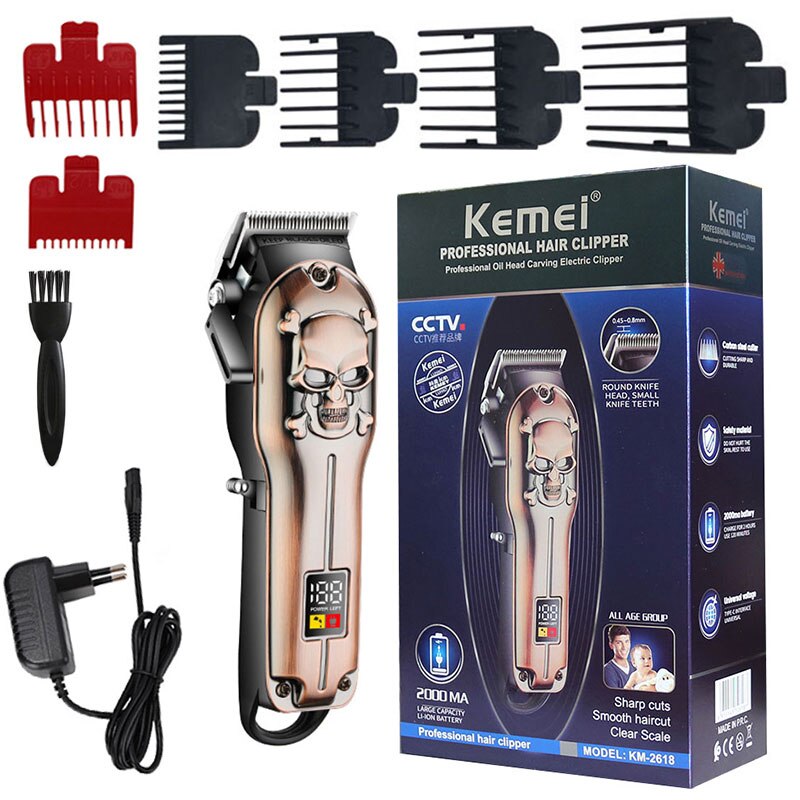 Original taper lever adjustable finishing electric hair clipper barber shop LED display hair trimmer beard haircut: Original box