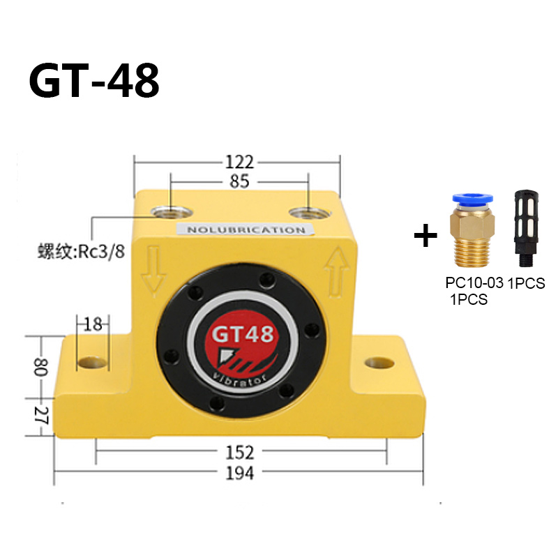 GT8/10/13/16/20/25/30/36/48/60 Pneumatische Vibrator Gt turbine Oscillatoren Pneumatische Industrie Vibrator Hamer Blanking Onderdelen