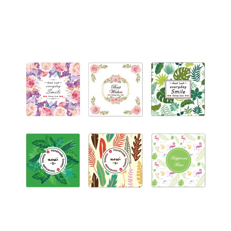 10packs/lot Plant Pudding cup Sticker Scrapbooking Material baking Label Handmade Decorative Sticker for Party